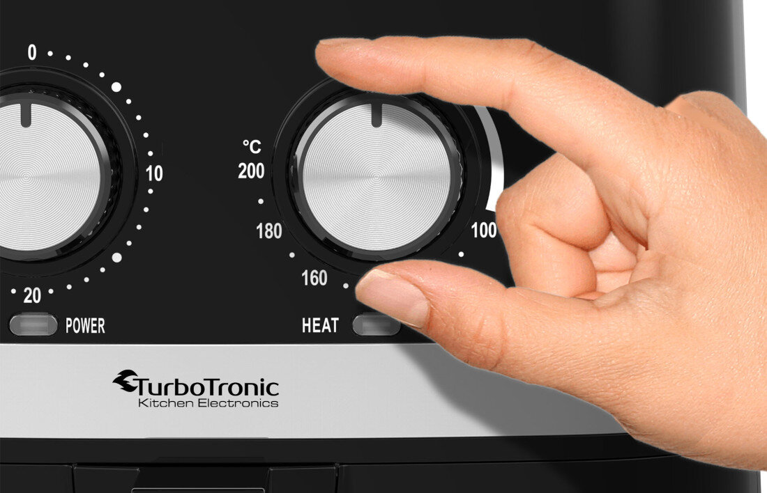 Air Fryer Frytkownica beztłuszczowa TURBOTRONIC TT-AF7M 7.5l programator czasowy Mało tłuszczu, dużo smaku technologia Rapid Air 360° Gorące powietrze równomiernie opieka potrawy moc