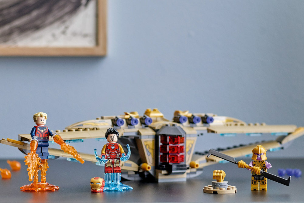 LEGO Marvel Sanktuarium II: bitwa z „Konca gry” 76237 pomyslowe kreatywne zaabawy Marvel Thanos rekawica nieskonczonosci