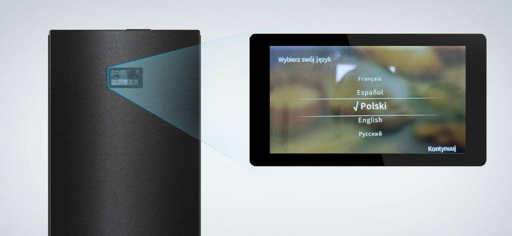 LODÓWKA MIDEA MDRB470MGE02T wyświetlacz TFT obsługa panel sterowanie