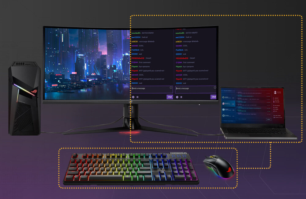 Monitor ASUS Rog Strix XG349C 34 3440x1440px IPS 180Hz 1 ms Curved technologia HDR redukcja migotania filtr światła niebieskiego