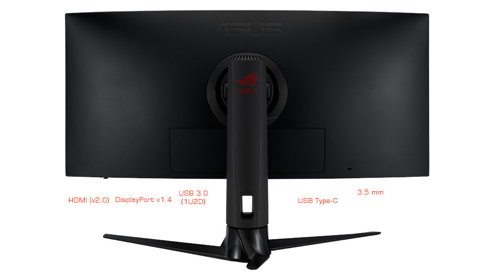 Monitor ASUS Rog Strix XG349C 34 3440x1440px IPS 180Hz 1 ms Curved złącza wyścia wejścia