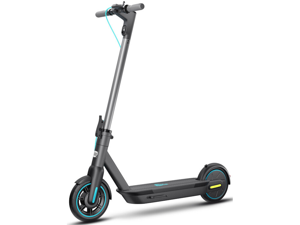 Hulajnoga elektryczna MOTUS Scooty 10 Plus Turkusowy solidna konstrukcja ramy z wysokiej jakości tworzyw sztucznych duży antypoślizgowy pokład maksymalne obciążenie do 120 kg