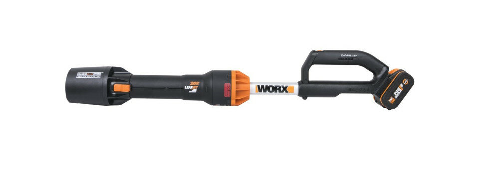 Dmuchawa akumulatorowa WORX WG543E.9 dysza powietrzna Hyper-Stream w wyjątkowo trudnych warunkach pracy lekka kompaktowa konstrukcja waga 2,6 kg