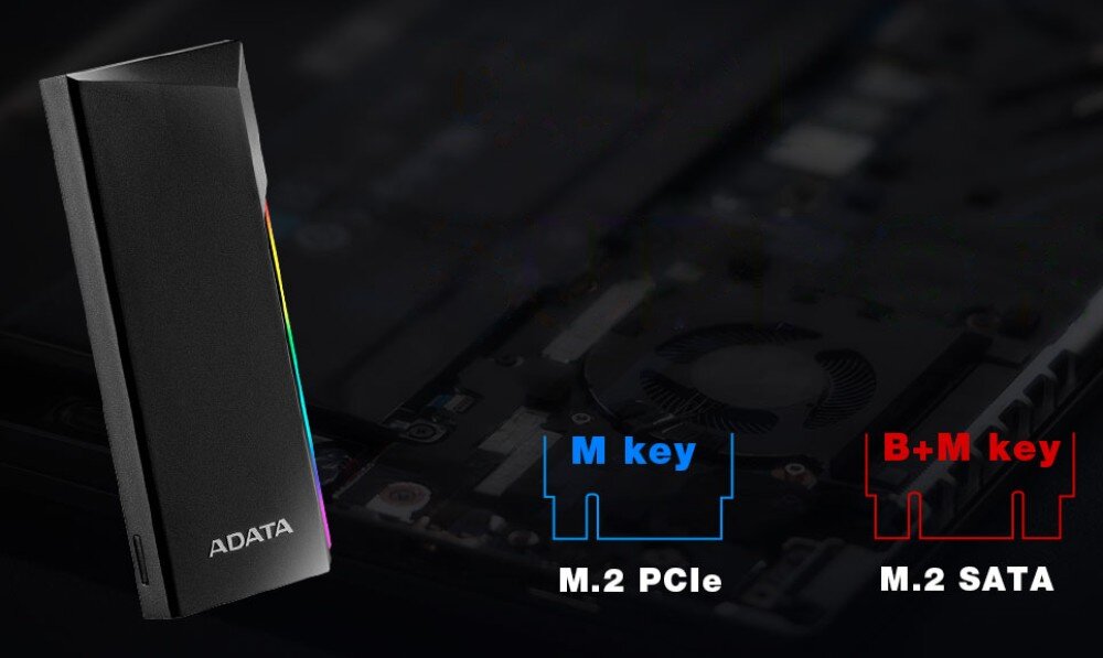 Obudowa dysku ADATA EC700G kompatybilność PCIe SATA