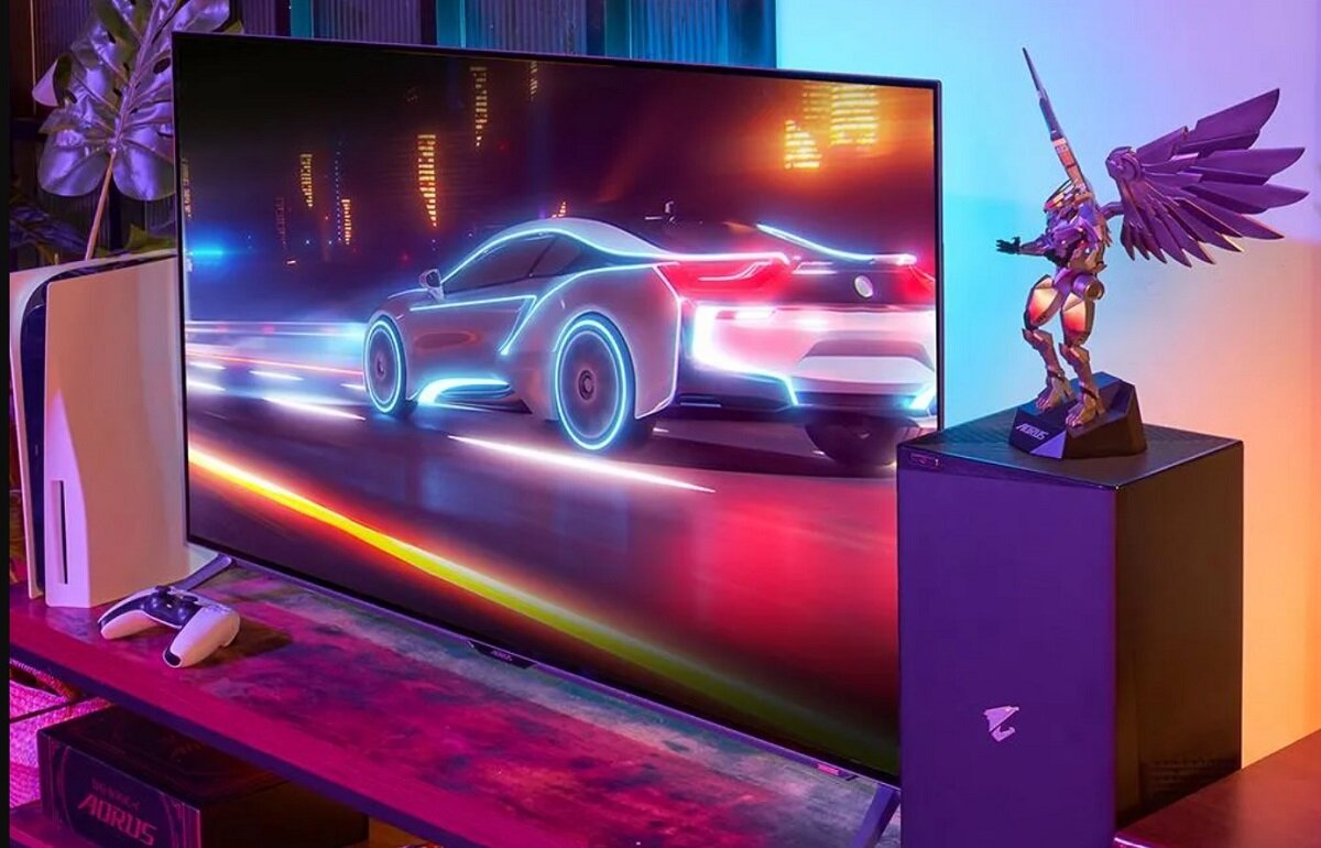 Monitor GIGABYTE Aorus FO48U 48 Kensington Lock zabezpieczenie przed kradzieżą