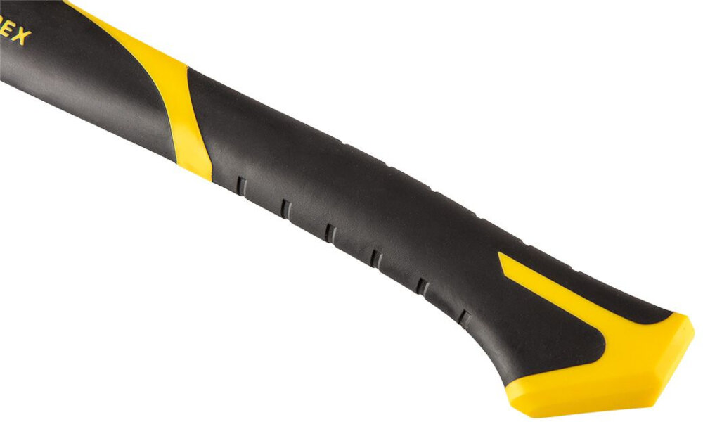 Siekiera ciesielska TOPEX 05A220 0.6 kg trzonek ergonomiczny z wlokna szklanego lekkosc wytrzmalosc antyposloizgowa powloka bezpieczenstwo kontrola dlugosc calkowita 370 mm waga 900 g poreczna latwa w uzyciu