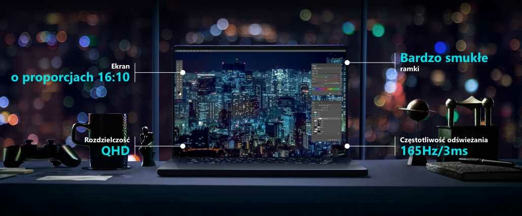 Laptop ASUS ROG Zephyrus M16 GU603 - Wyświetlacz WQHD