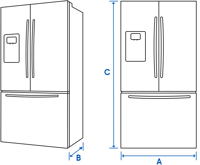 Sprawdź wymiary lodówki Samsung, by dopasować ją do swojej kuchni Sprawdź wymiary lodówki Samsung, by dopasować ją do swojej kuchni