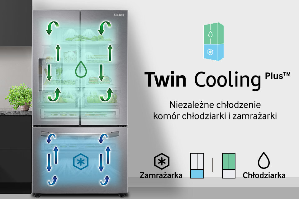 Dwa obiegi chłodzenia dbają o świeżość Twojej żywności Dwa obiegi chłodzenia dbają o świeżość Twojej żywności