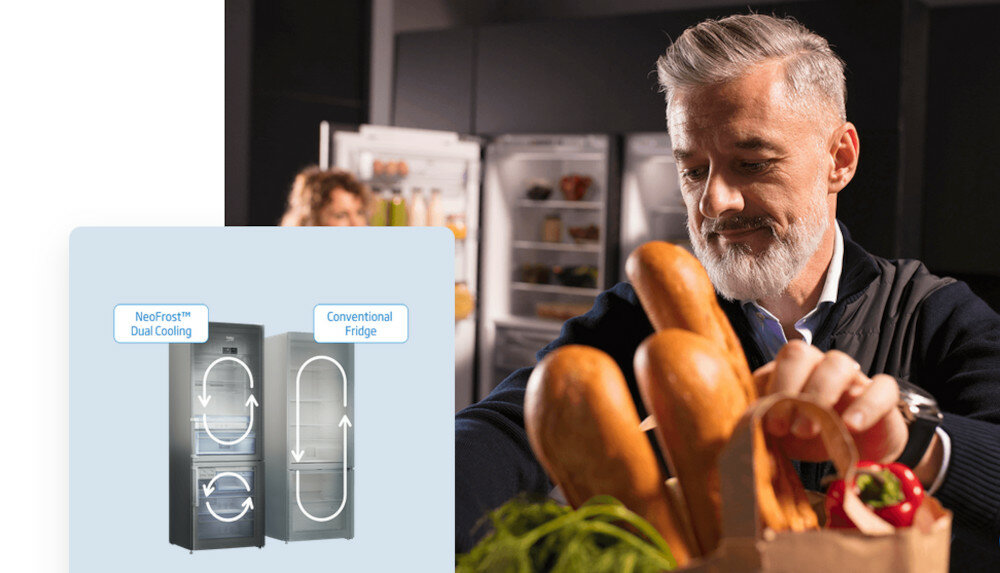 Lodówka BEKO GN163140ZGBN Side by side NeoFrost