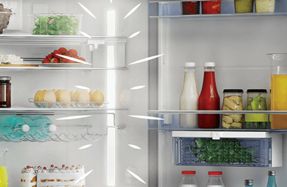LODÓWKA BEKO GN1416233ZXN oświetlenie LED
