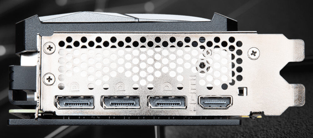 Karta graficzna MSI GeForce RTX 3070 Ventus 3X OC LHR 8GB złącza porty interfejs rozdzielczość podłączenie