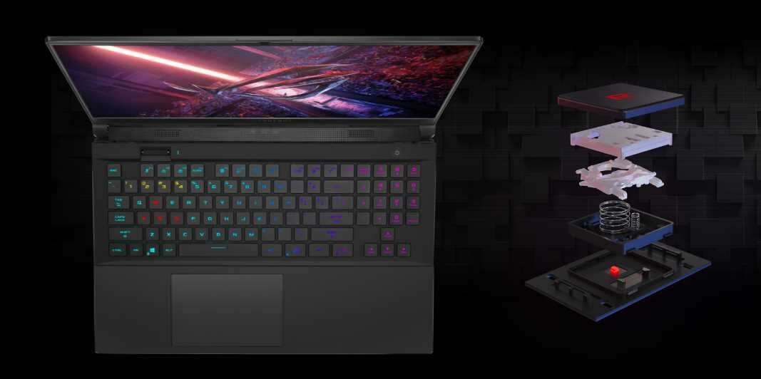Laptop ASUS Rog Zephyrus S17 GX703 - klawiatura