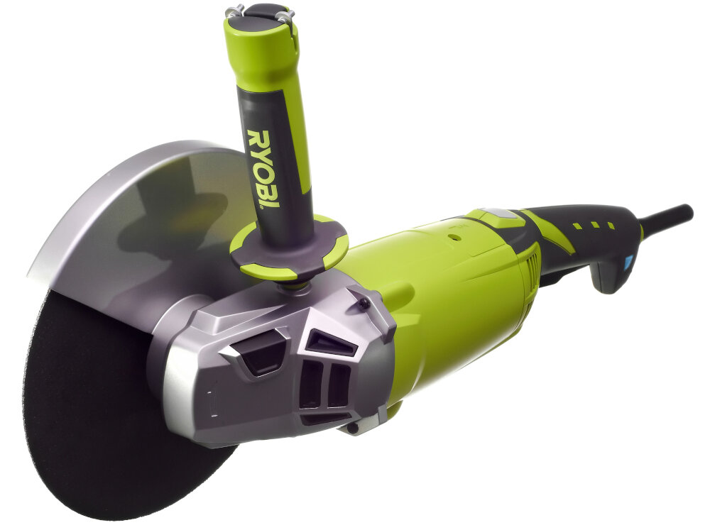 Szlifierka kątowa RYOBI EAG2000G silnik elektryczny moc 2000 W do szlifowania i cięcia metali do cięcia materiałów budowlanych prędkość obrotowa do 6000 obr/min