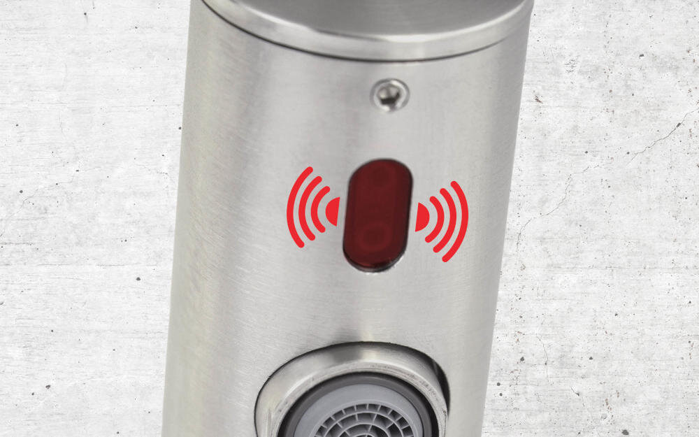 DEANTE Hiacynt BQH N28V aerator woda strumień miękka napowietrzona komfort użytkowanie dbanie środowiskobezdotykowa obsługa sensorowa bateria komfort niższe zużycie woda higiena