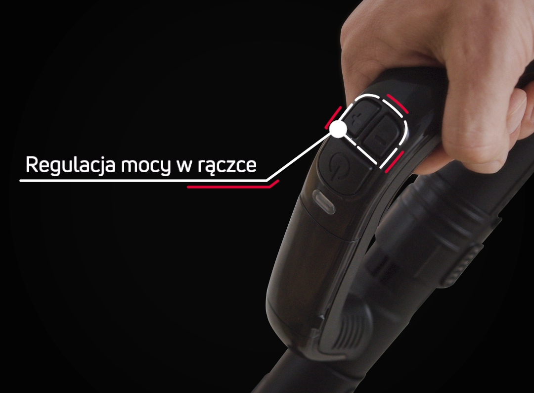 Regulacja mocy w rączce Regulacja mocy w rączce