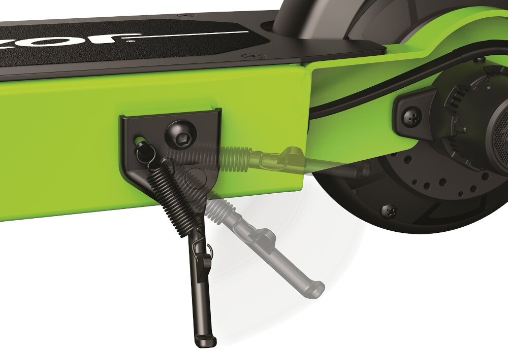 Hulajnoga elektryczna RAZOR Power Core S80 Zielony składana stopka wytrzymała nóżka w centralnym punkcie ciężkości