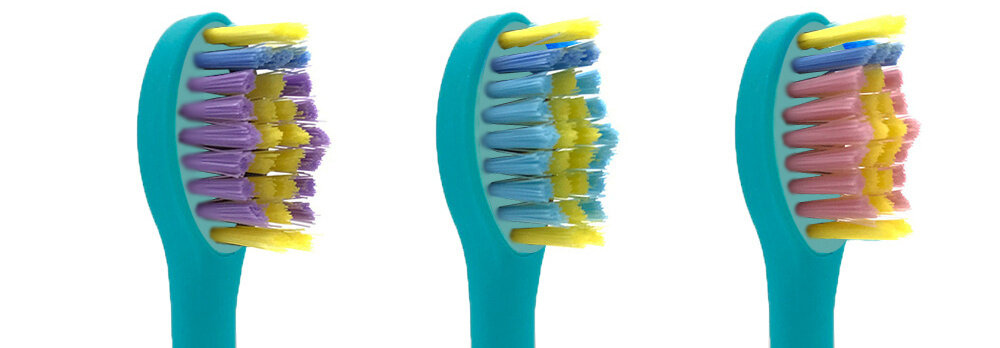 Oryginalna końcówka szczoteczki MEDIA TECH Toothbrush Head Pro MT6520 (3 szt.) (Delikatna dla dziąseł) troska o wrażliwe dziąsła wysoka jakość czyszczenia pielęgnacja dziąseł wysokiej klasy włókna DuPont włókna sygnalizują zużycie końcówek