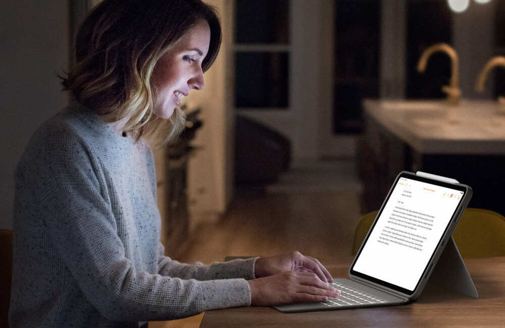 Etui na iPad Pro LOGITECH Combo Touch jasność regulacja klawiatura podświetlenie