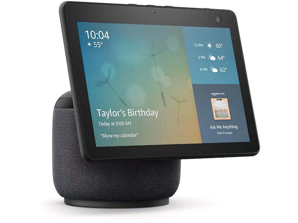 AMAZON Echo Show 10 (3 gen.) Czarny ekran 10,1 cala HD wysokiej jakości kierunkowy dźwięk aparat 13 MP z automatycznym kadrowaniem i ruchem