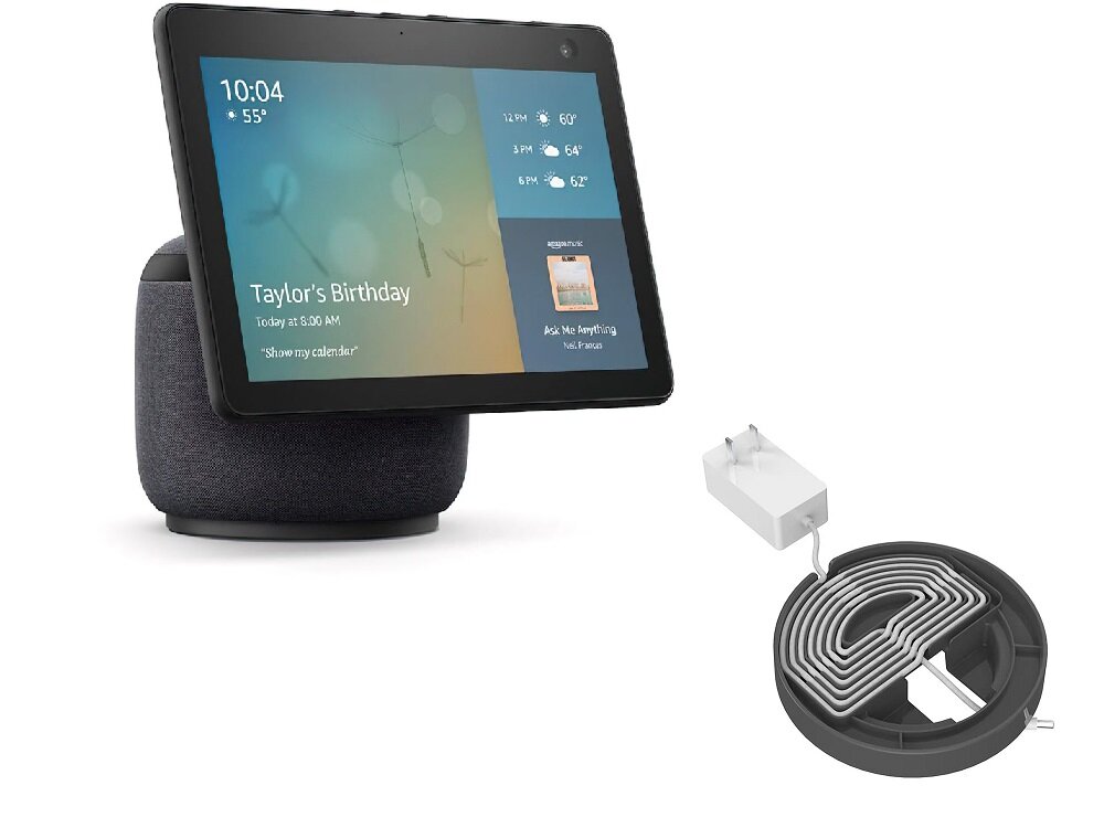 AMAZON Echo Show 10 (3 gen.) Czarny kabel zasilający EU instrukcja obsługi w języku polskim karta gwarancyjna