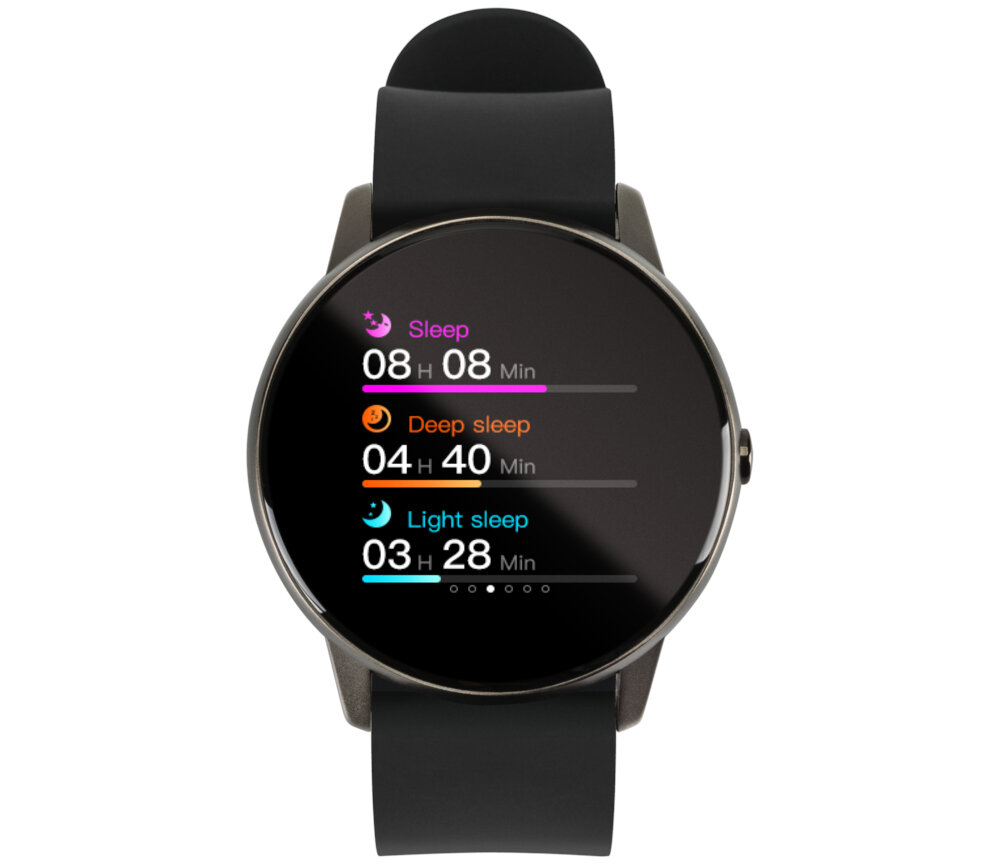 Smartwatch ACME SW203 ekran bateria czujniki zdrowie sport pasek ładowanie pojemność rozdzielczość łączność sterowanie krew puls rozmowy smartfon aplikacja