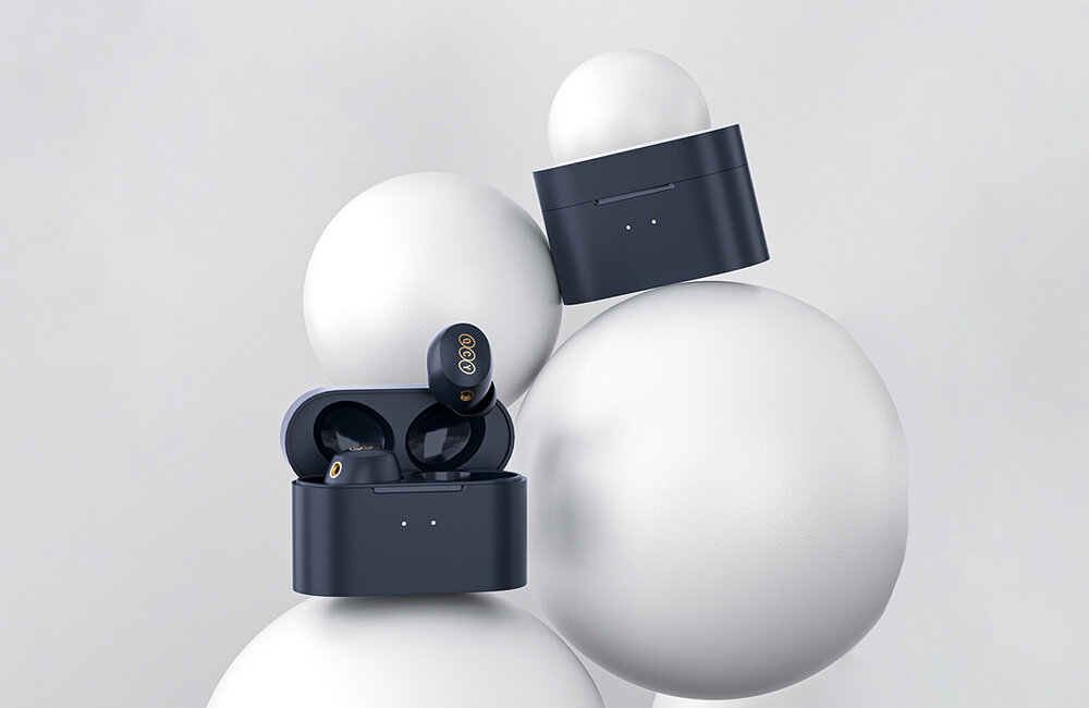 Słuchawki dokanałowe QCY HT01C Granatowy design 