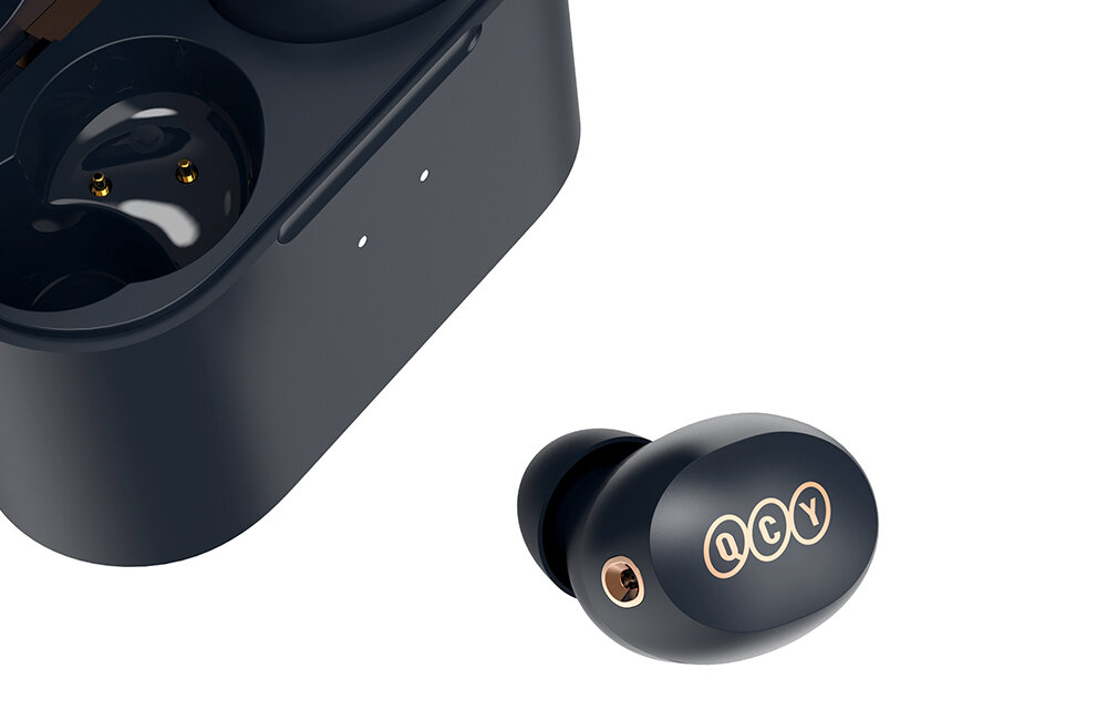Słuchawki dokanałowe QCY HT01C Granatowy DOTYKOWY PANEL