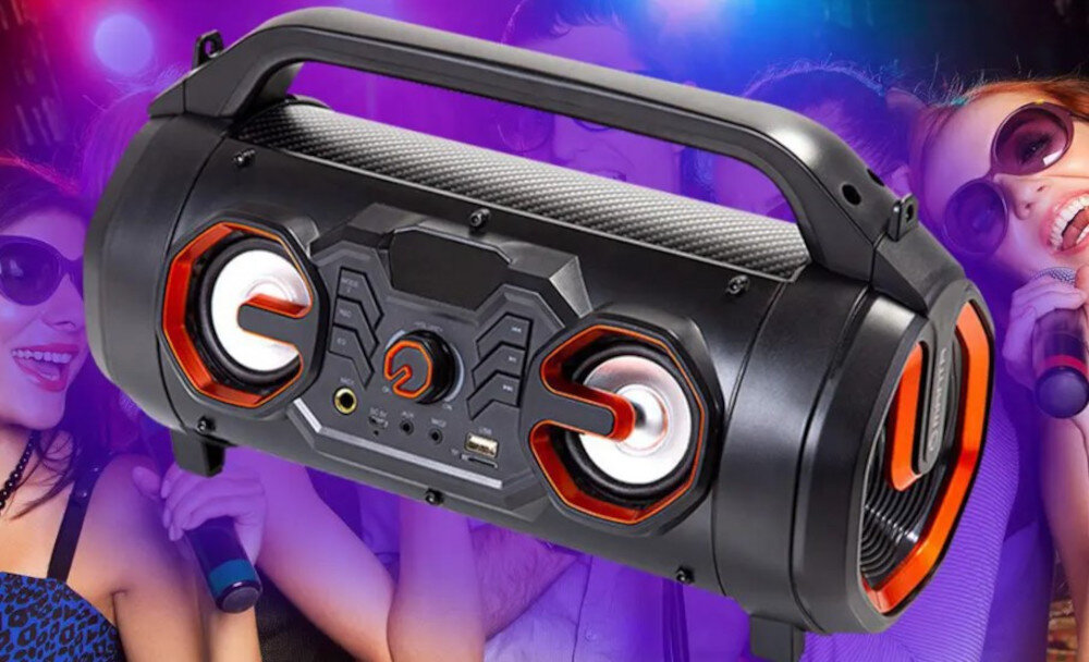 Głośnik mobilny MANTA SPK206 - Karaoke dla każdego, dwa wejścia mikrofonowe