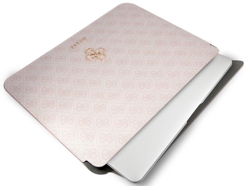 GUESS 4G Big Metal Logo przekątnej do 13 cali Cienka konstrukcja typu sleeve miękkie wnętrze - etui od góry