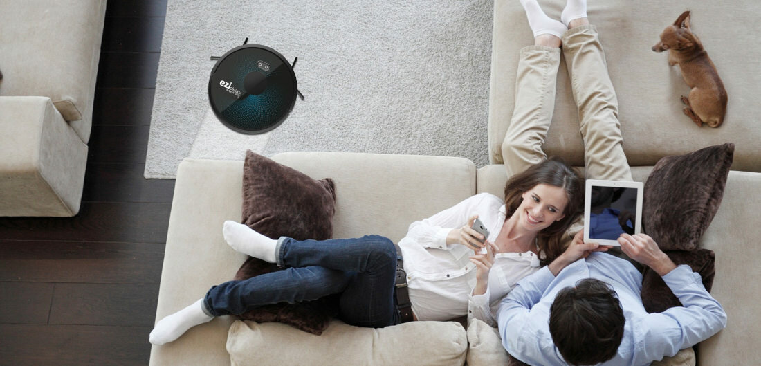 Robot sprzatajacy EZICLEAN Aqua Connect 650 cicha praca niski poziom halasu 55dB