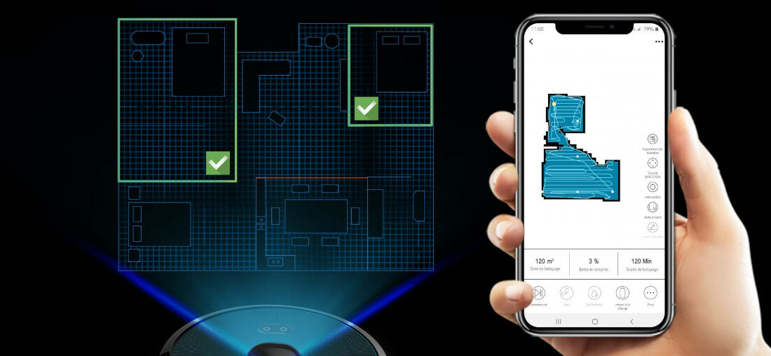 Robot sprzatajacy EZICLEAN Aqua Connect 850 Aplikacja EZIclean® Connect – Virtual 8