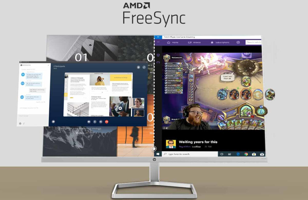 Monitor HP M24FW 23.8 1920x1080px IPS CZAS REAKCJI AMD FREE SYNC ODŚWIEŻANIE