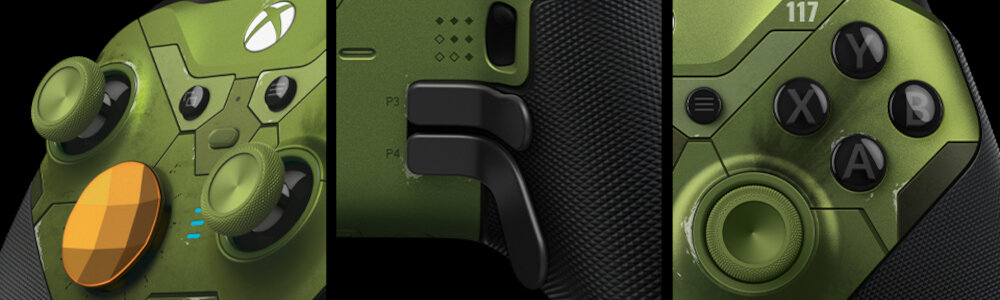 KONTROLER XBOX ELITE V2 HALO INFINITE RFZ-00002 blokada spustu gumowe uchwyty