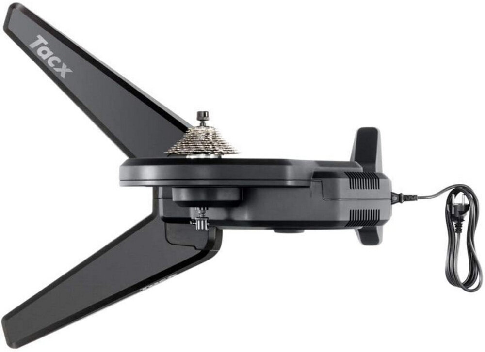 Trenażer rowerowy GARMIN Tacx Flux S Smart T2900S w zestawie zacisk QR końcówki do montażu piast 142 i 148 kody na miesiąc aplikacji premium Tacx App Zwift dokumentacja