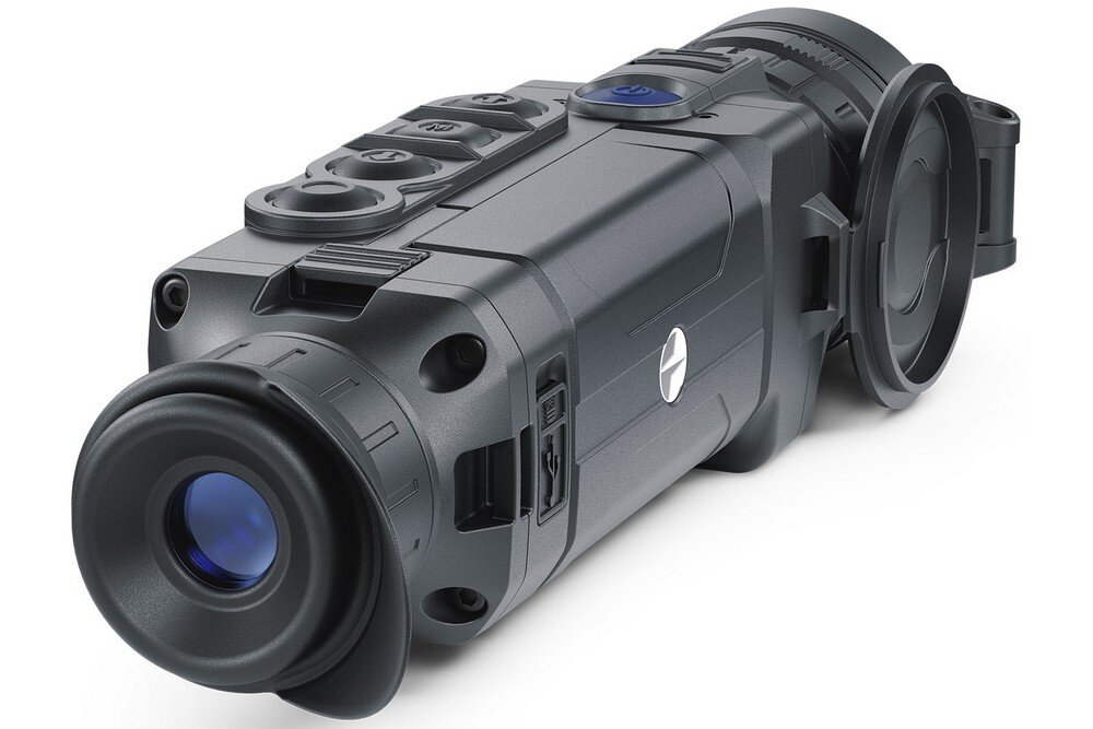 Termowizor PULSAR Helion 2 XP50 obraz rozdzielczość kolory detekcja zasięg zasilanie waga wymiary akumulator bateria ładowanie zasilanie łączność obudowa odporność ekran wyświetlanie pamięć nagrywanie zdjęcia obiektyw pojemność termowizja poczerwień