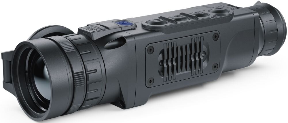 Termowizor PULSAR Helion 2 XP50 obraz rozdzielczość kolory detekcja zasięg zasilanie waga wymiary akumulator bateria ładowanie zasilanie łączność obudowa odporność ekran wyświetlanie pamięć nagrywanie zdjęcia obiektyw pojemność termowizja poczerwień
