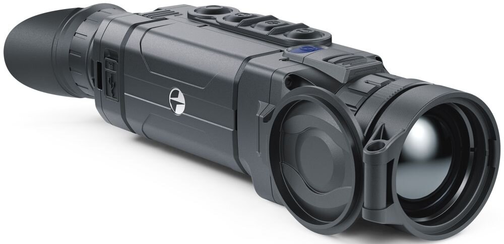 Termowizor PULSAR Helion 2 XP50 obraz rozdzielczość kolory detekcja zasięg zasilanie waga wymiary akumulator bateria ładowanie zasilanie łączność obudowa odporność ekran wyświetlanie pamięć nagrywanie zdjęcia obiektyw pojemność termowizja poczerwień