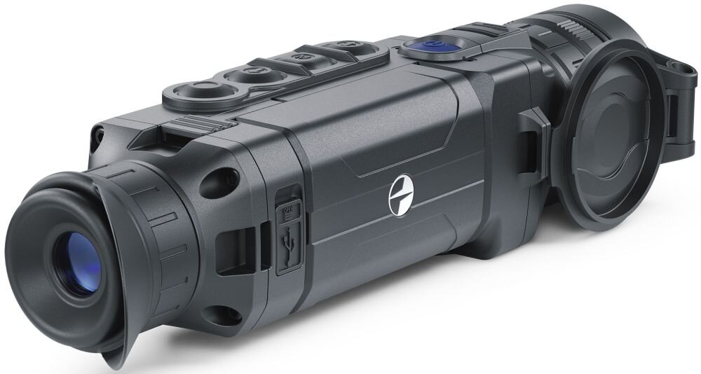 Termowizor PULSAR Helion 2 XP50 obraz rozdzielczość kolory detekcja zasięg zasilanie waga wymiary akumulator bateria ładowanie zasilanie łączność obudowa odporność ekran wyświetlanie pamięć nagrywanie zdjęcia obiektyw pojemność termowizja poczerwień