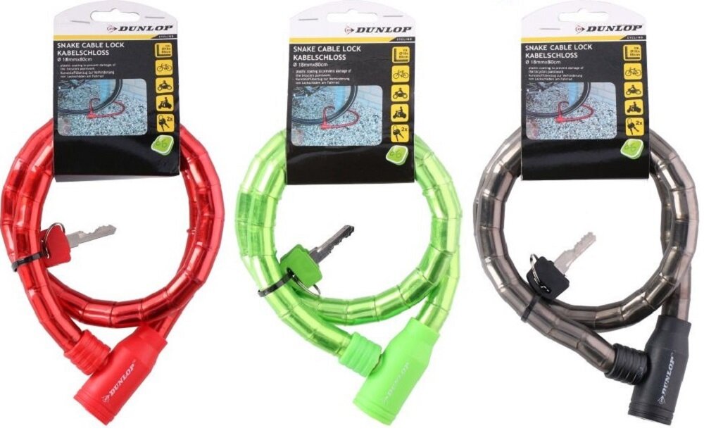 Zapięcie rowerowe DUNLOP 563749 Linka - wysoka jakosc materialow