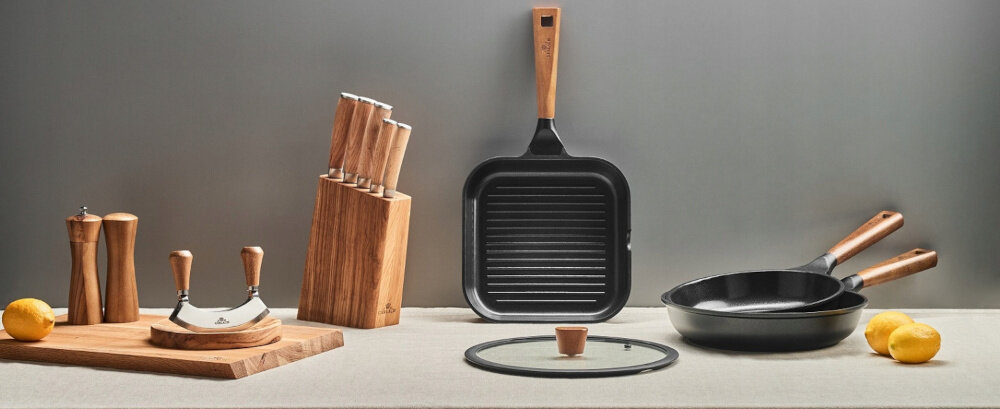 Patelnia GERLACH Natur 20cm kute aluminium