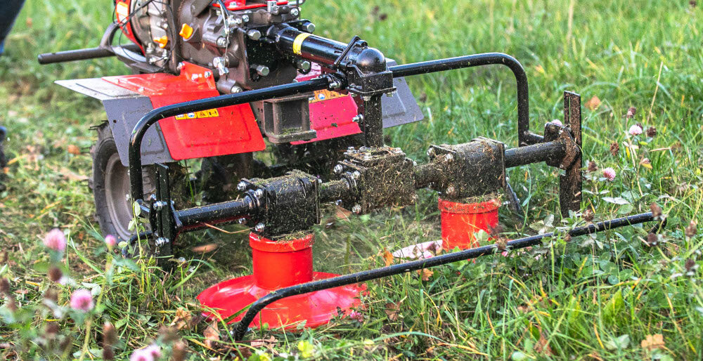 Przystawka do glebogryzarki GREENSO Kosiarka rotacyjna WM1000N-6 spulchnia kultywuje glebę osłony o specjalnym okrągłym kształcie