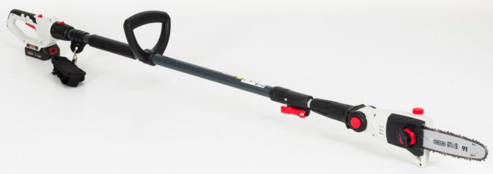 Piła akumulatorowa NAC PCB18E-AH-B15-S funkcjonalna do cięcia i podcinania gałęzi z koron drzew mocny akumulator teleskopowy uchwyt