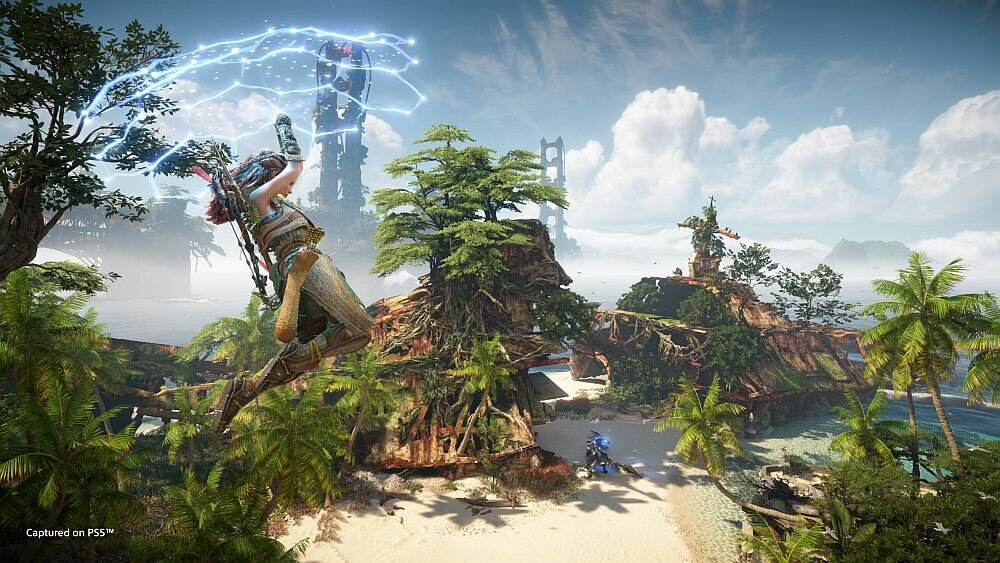Horizon: Forbidden West Gra sony fabuła aloy mapa kraina zachód pogranicze bronie walka postacie konsola playstation edycja