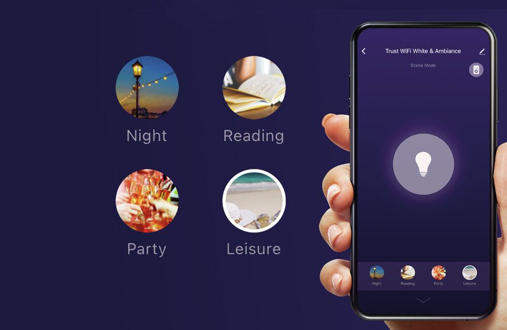 ŻARÓWKA SMART WIFI TRUST FILAMENT 1800-2700K E27 5W 470LM światło temperatura