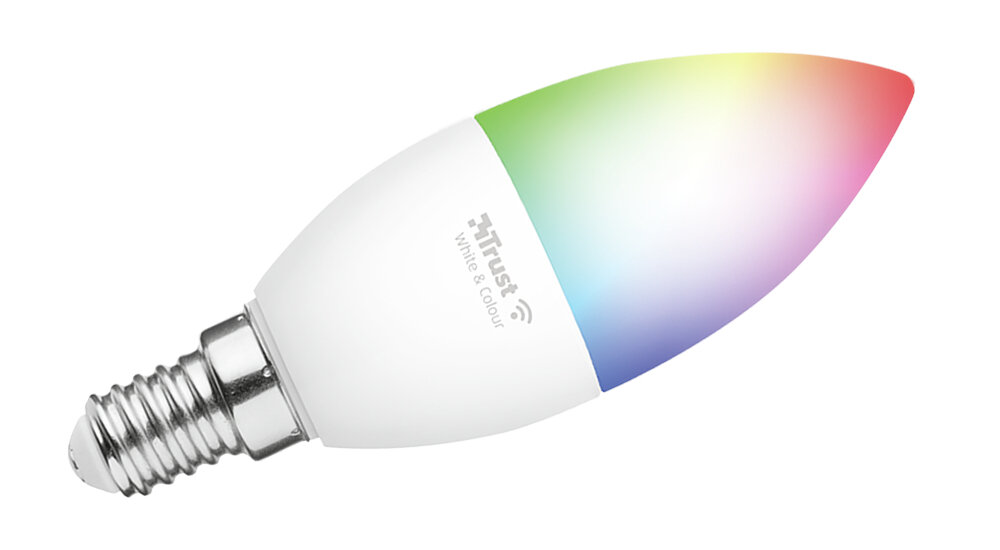 ŻARÓWKA SMART WIFI TRUST RGB 1800-6500K E14 5W 470LM maksymalna liczba lumentów czas żywotność klasa energetyczna