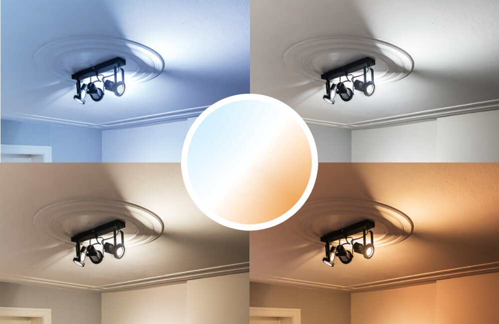ŻARÓWKA SMART WIFI TRUST BIAŁA 1800-6500K GU10 5W 345LM maksymalna liczba lumentów czas żywotność klasa energetyczna