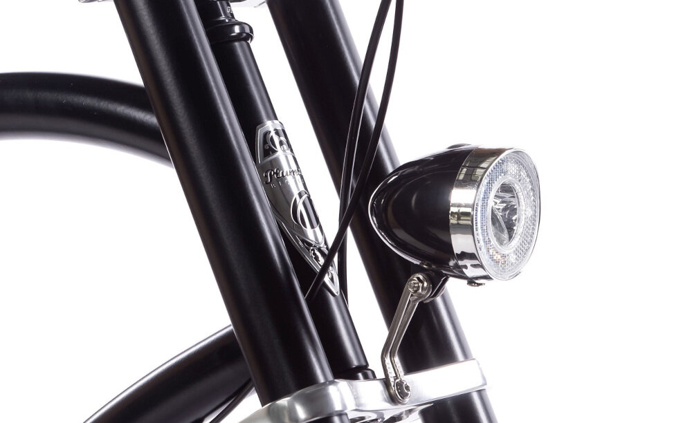 Rower miejski PLUMBIKE Grand Chopper Falcon 3B 26 cali męski Czarny oświetlenie LED retro design przedniej lampy