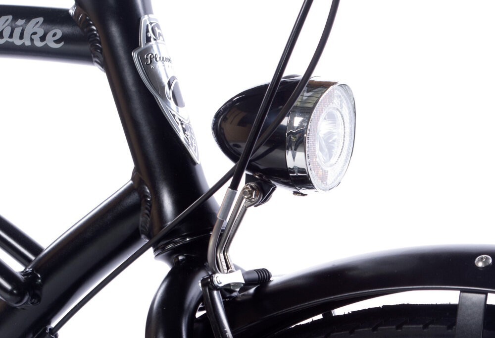 Rower miejski PLUMBIKE Rider Arrow 3B 26 cali męski Czarny oświetlenie LED retro design przedniej lampy