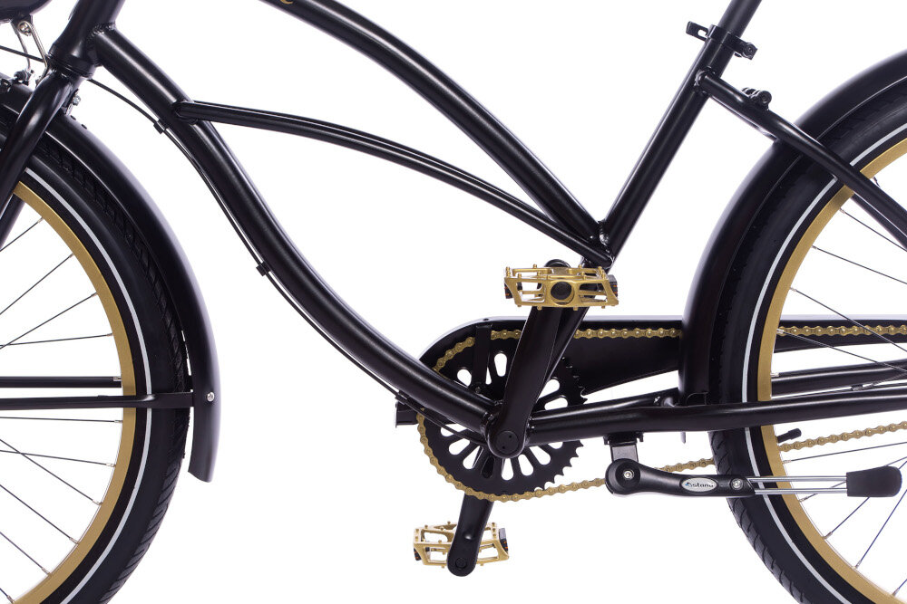 Rower miejski PLUMBIKE La Donna Gold Black 3B 26 cali damski Czarny rama aluminium